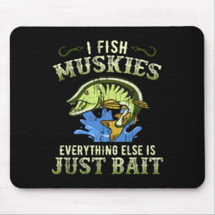 Alfombrilla De Ratón Regalo de Pesca de Muskellunge Camiseta de Lucio