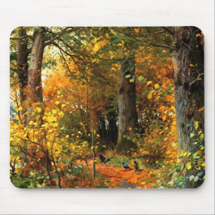 Alfombrilla De Ratón Regalo de pintura del paisaje otoñal
