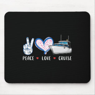Alfombrilla De Ratón Regalo de vacaciones en crucero barco de paz amor