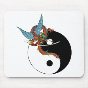 Alfombrilla De Ratón Regalo de Yin Yang del dragón