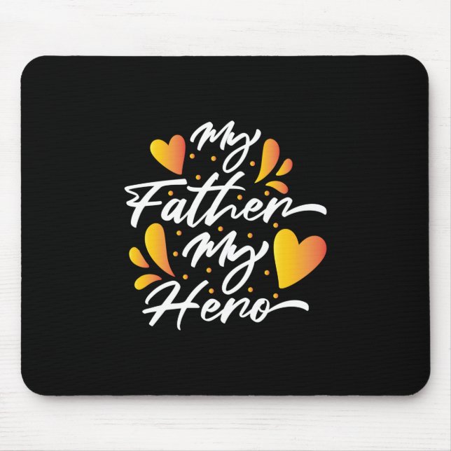 Alfombrilla De Ratón Regalo del abuelo | Mi padre mi héroe (Frente)