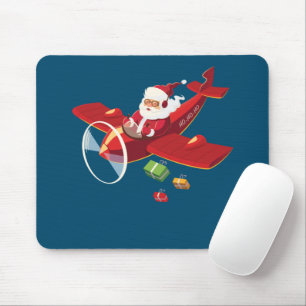 Alfombrilla De Ratón Regalo del avión piloto de navidades Santa Claus