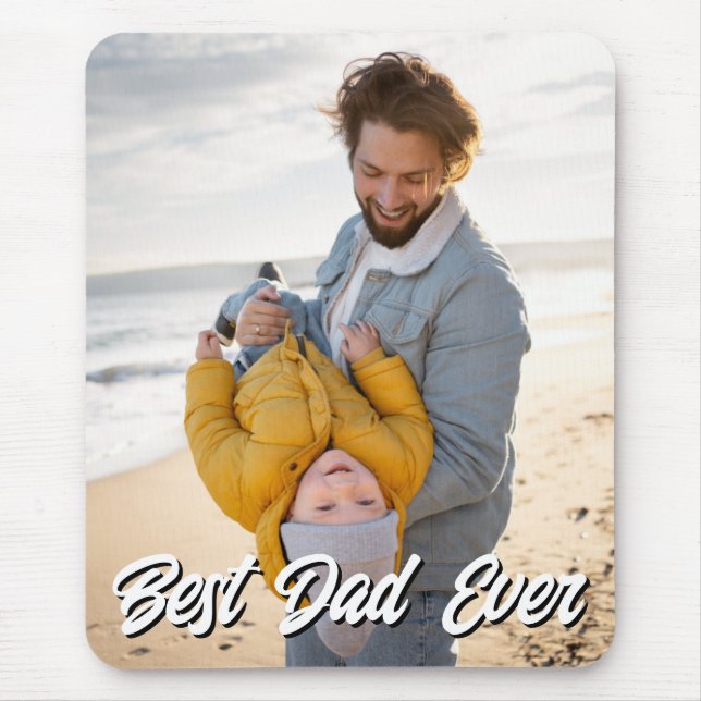 Alfombrilla De Ratón Regalo del Día del Mejor Padre Fotopadre (Frente)