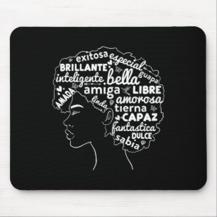 Alfombrilla De Ratón Regalo del Orgullo Afro Latina Historia Negra Afro