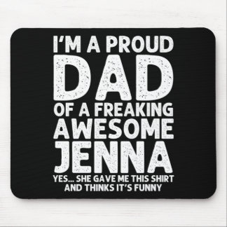 Alfombrilla De Ratón Regalo del padre de Jenna Día del padre divertido 