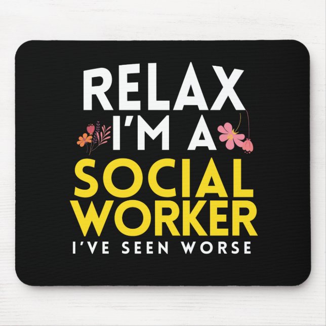 Alfombrilla De Ratón Regalo divertido del trabajador del trabajo social (Frente)