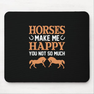 Alfombrilla De Ratón Regalo ecuestre   Los caballos me hacen feliz