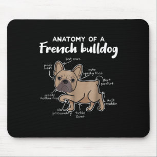 Alfombrilla De Ratón Regalo francés  Anatomía De Un Regalo De Bulldog