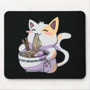 Alfombrilla De Ratón Regalo japonés Ramen Cat Kawaii Anime