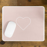 Alfombrilla De Ratón Regalo moderno Pastel Rosa y Corazón Minimalista A<br><div class="desc">Regalo moderno Pastel Rosa y Corazón Minimalista Agradable</div>
