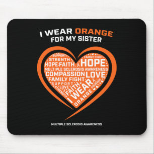 Alfombrilla De Ratón Regalo Ms Apparel Naranja Hermana Esclerosis múlti
