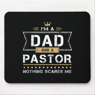 Alfombrilla De Ratón Regalo Papá y Pastor Nada Me Asusta