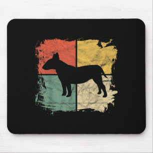 Alfombrilla De Ratón Regalo para dueño de Bull Terrier Retro Cuadrado P
