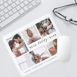 Alfombrilla De Ratón Regalo Para El Mejor Collage de fotos Familiar Mod<br><div class="desc">Muéstrale a tu asombroso papá lo maravilloso y amado que es con nuestro elegante teclado de ratón de collage de fotos "Mejor Papá Nunca" personalizado 5. El diseño presenta "Best Dad Ever" en diseño elegante de tipografía negra y personalizado con 5 fotos familiares especiales. ¡Gran regalo para el día del...</div>