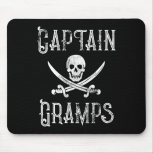 Alfombrilla De Ratón Regalo Pirata de Barco Personalizado Capitán Gramp