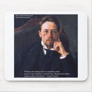 Alfombrilla De Ratón Regalos Camisetas Tarjetas Cita Chekhov "Amor Esta