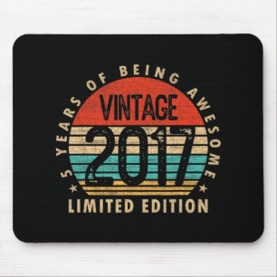 Alfombrilla De Ratón Regalos de 5 años de antigüedad Vintage 2017 Edici