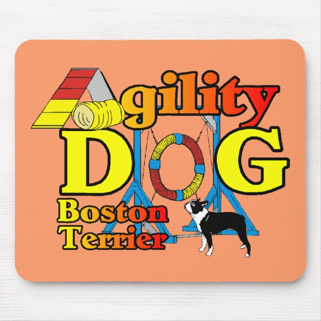 Alfombrilla De Ratón Regalos de Agilidad para Boston Terrier (Frente)
