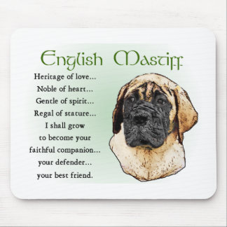 Alfombrilla De Ratón Regalos de arte de castiff en inglés