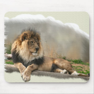 Alfombrilla De Ratón Regalos de arte de los amantes del león