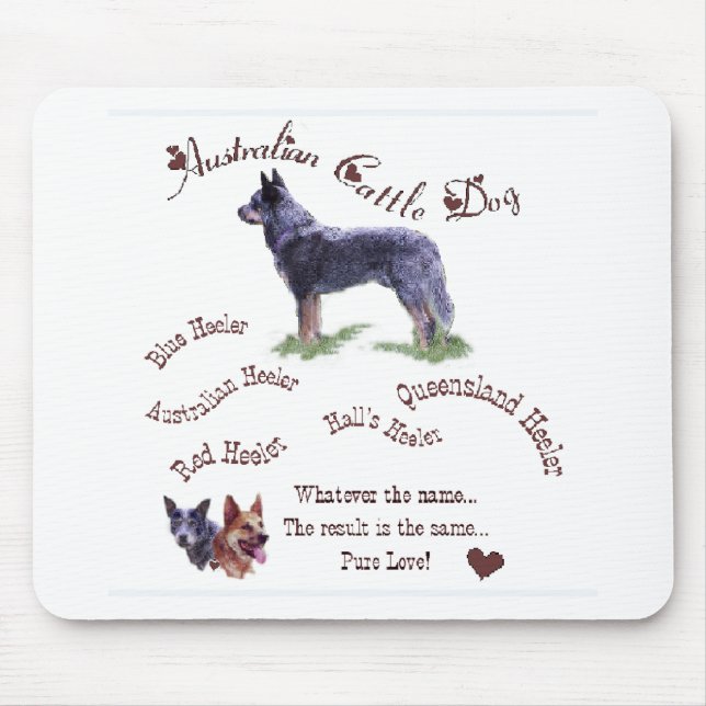 Alfombrilla De Ratón Regalos de arte de perro de ganado en Australia (Frente)