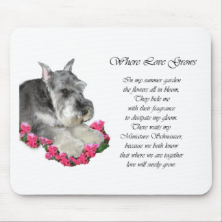 Alfombrilla De Ratón Regalos de arte en miniatura Schnauzer