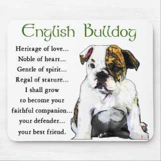 Alfombrilla De Ratón Regalos de Bulldog en inglés