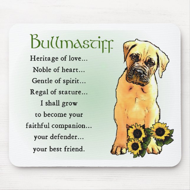 Alfombrilla De Ratón Regalos de bullmastiff (Frente)