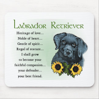 Alfombrilla De Ratón Regalos de cachorros de Labrador Negro