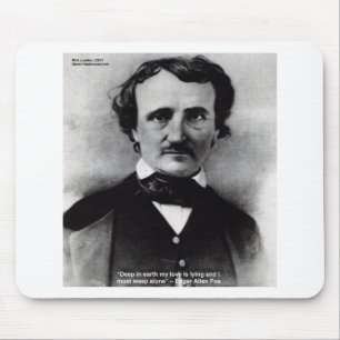 Alfombrilla De Ratón Regalos de citas de amor de Edgar Allan Poe "Llora