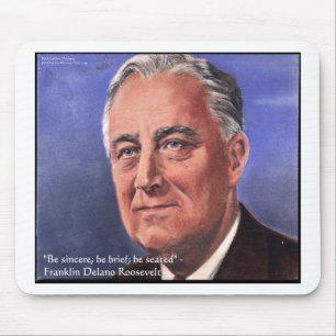 Alfombrilla De Ratón Regalos de citas de sabiduría "Sea Breve" de FDR (