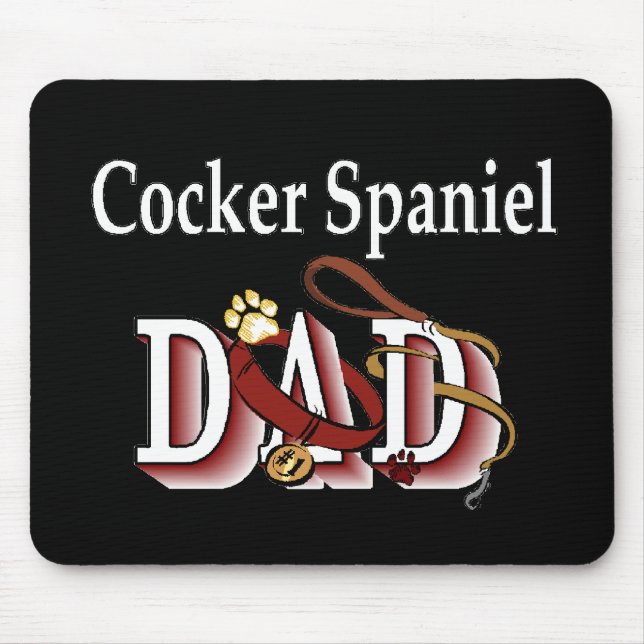 Alfombrilla De Ratón Regalos de Cocker Spaniel DAD (Frente)