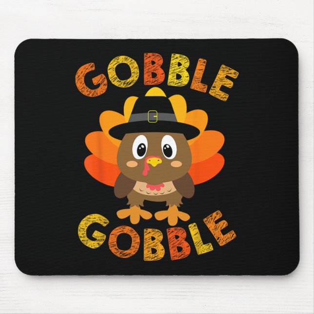 Alfombrilla De Ratón Regalos De Gobble Acción De Gracias Hombres Mujere (Frente)
