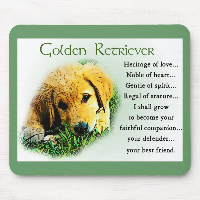 Alfombrilla De Ratón Regalos de Golden Retriever (Frente)