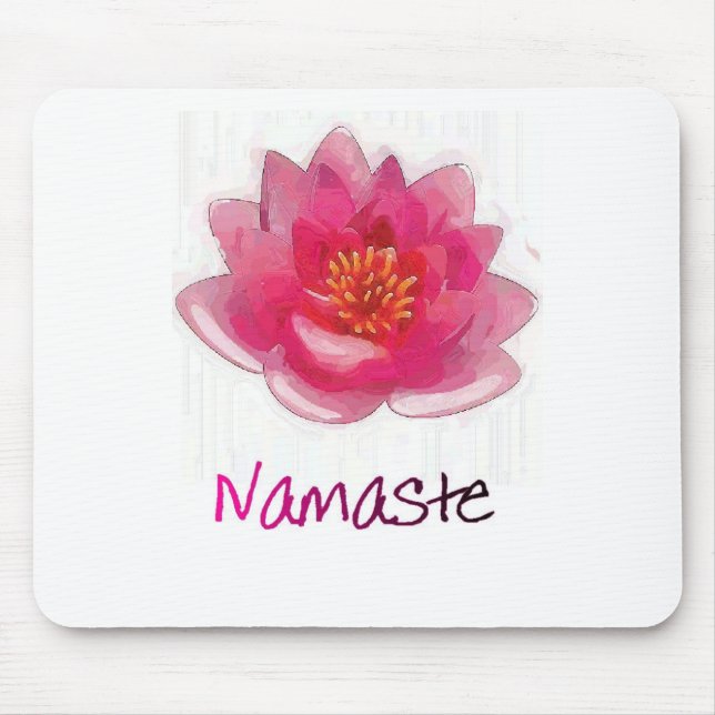 Alfombrilla De Ratón Regalos de la yoga de "Namaste" de la flor de (Frente)