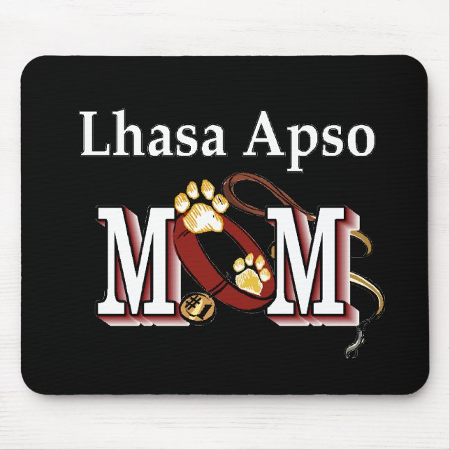 Alfombrilla De Ratón Regalos de mamá de Lhasa Apso (Frente)