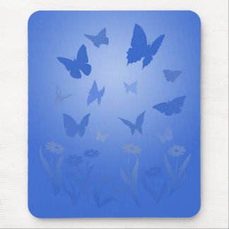 Alfombrilla De Ratón Regalos de mariposa Art Mousepad Blue Butterfly