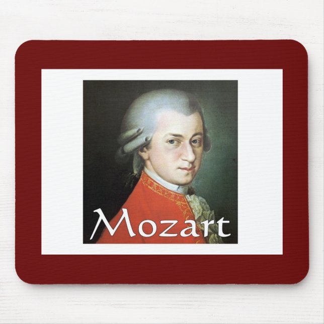 Alfombrilla De Ratón Regalos de Mozart para los amantes de la música (Frente)