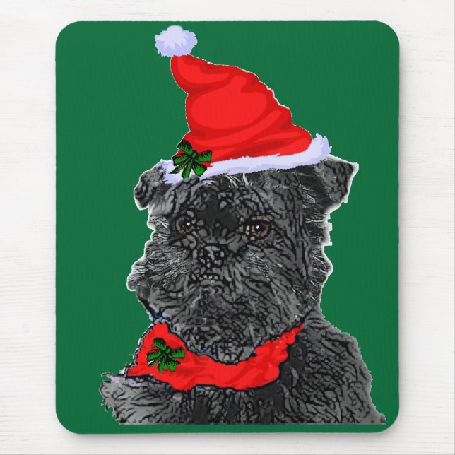 Alfombrilla De Ratón Regalos de Navidad para Affenpinscher (Frente)