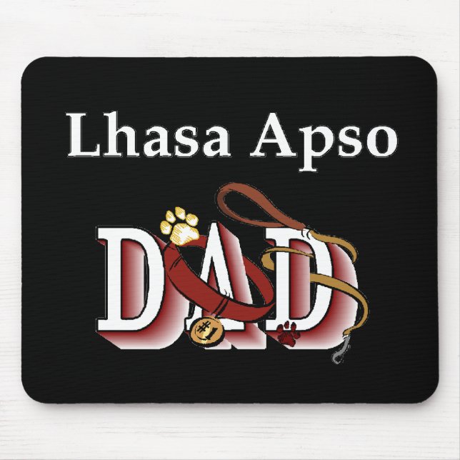 Alfombrilla De Ratón Regalos de papá de Apso de Lhasa (Frente)