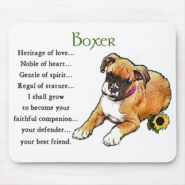 Alfombrilla De Ratón Regalos de perro de Boxer (Frente)
