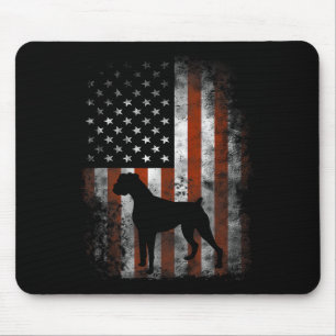 Alfombrilla De Ratón Regalos De Perro De La Bandera Estadounidense