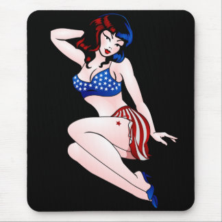 Alfombrilla De Ratón Regalos de Pintura del Chica Mousepad Retro