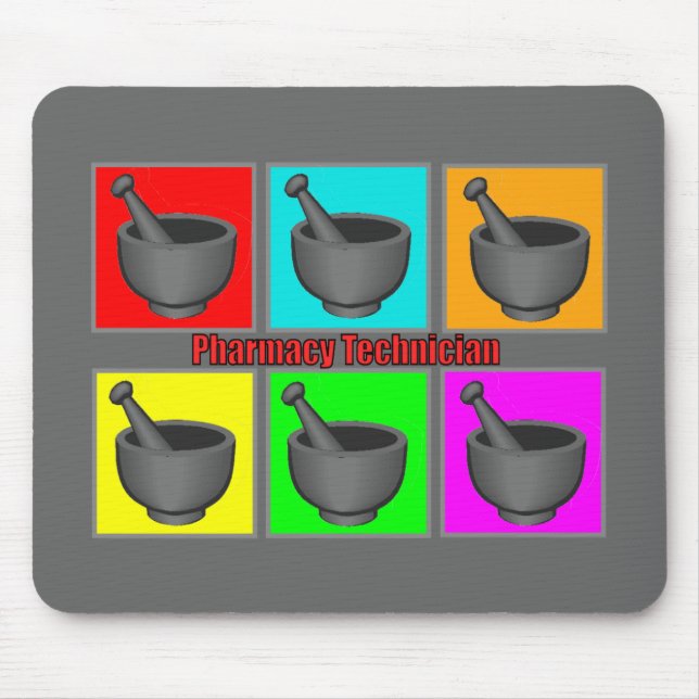 Alfombrilla De Ratón Regalos de Popart del técnico de la farmacia (Frente)