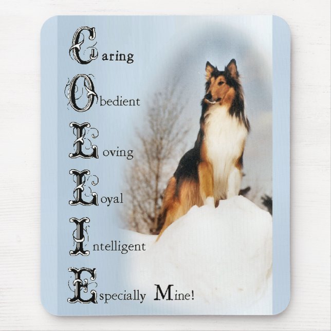 Alfombrilla De Ratón Regalos de Sable Rough Collie (Frente)