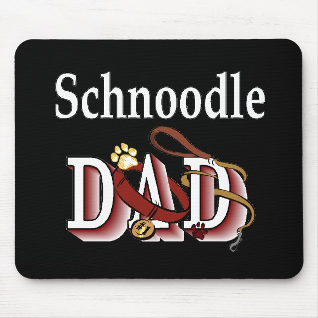 Alfombrilla De Ratón Regalos de Schnoodle Dad (Frente)