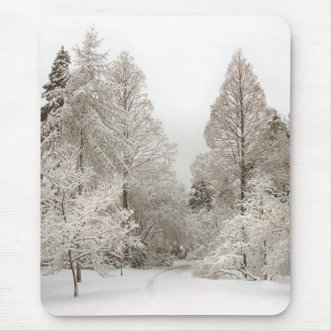 Alfombrilla De Ratón Regalos del bosque de la nieve de Mousepad del (Frente)