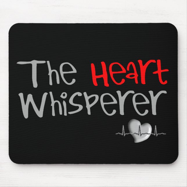 Alfombrilla De Ratón Regalos del cardiólogo "el Whisperer del corazón " (Frente)