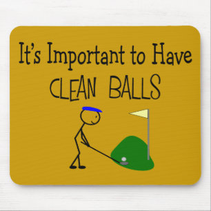 Alfombrilla De Ratón Regalos del humor del golf de las "BOLAS LIMPIAS"