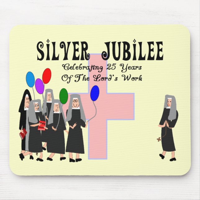 Alfombrilla De Ratón Regalos del jubileo de plata de las monjas (Frente)